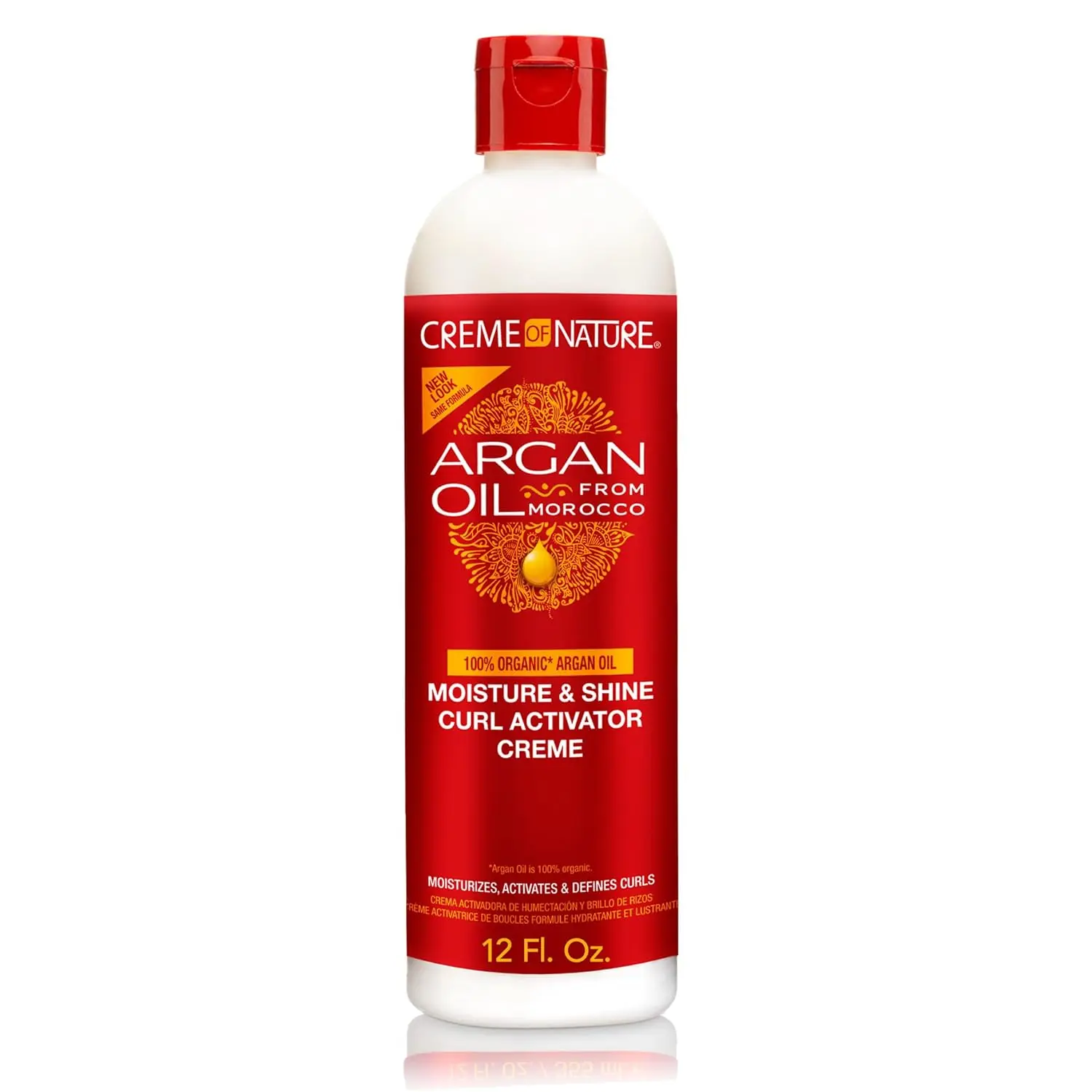 Creme of Nature Moroccan Argan Oil Curl Activator Creme, 12 oz Haircare Moisturizer for Natural Hair - Hydrating, Curl-Defining, Softening, Frizz-Control