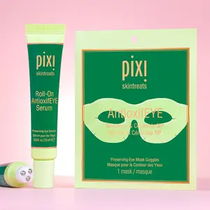 Antioxidant Duo | Depuff & Glow Eye Set with Roll-On AntioxifEYE Serum + Hydrogel Eye Mask Goggles | Puffy Eyes, Cooling Skincare Routine, Mature Skincare, Skincare Over 40 & Over 50