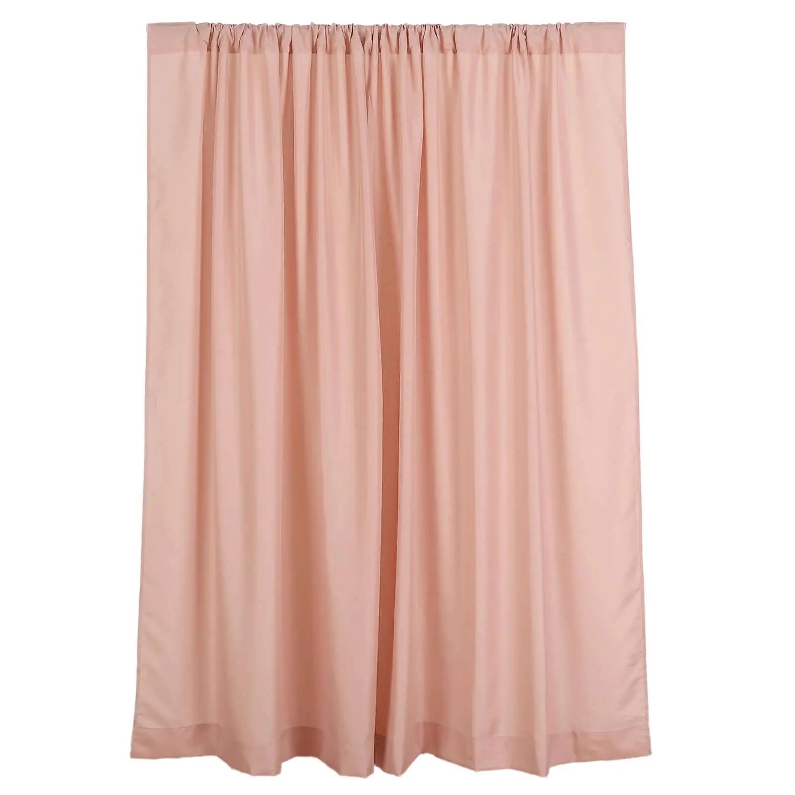 2 Pack 5ftx8ft Dusty Rose Polyester Backdrop Drape Curtains With Rod Pockets, Event Divider Panels 130GSM