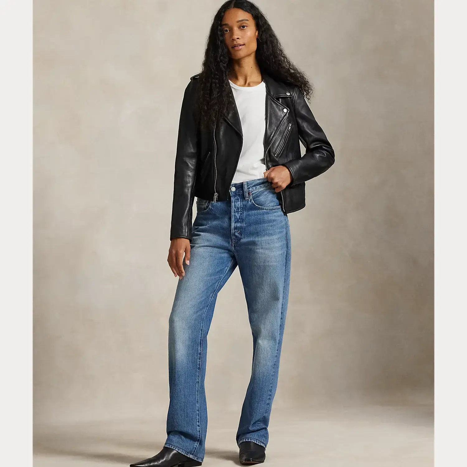 Polo Ralph Lauren - Sheepskin Leather Moto Jacket Polo Ralph Lauren - Sheepskin Leather Moto Jacket