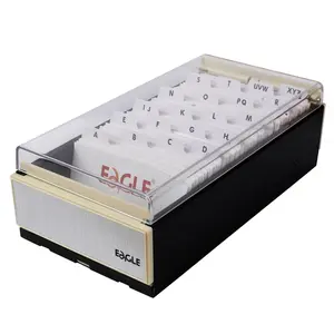 Business Cards with A-Z Card Dividers, Capacity: 800 Cards,  Large Business Card Organizer Box, Clear Crystal Plastic Lid Cover, for Office and Home Use