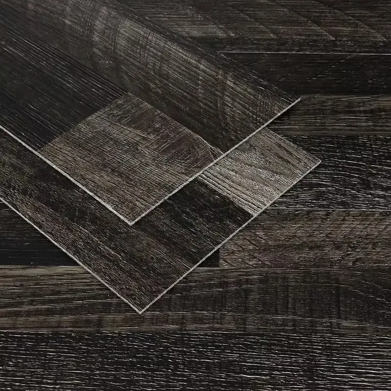 60pcs15.74inx5.91in,2D plane retro wood grain pattern peel and stick wallpaper, wood grain floor,itation scrape wear-resistant floor sticker, background wall panel, removable and waterproof, bedroom/living room/kitchen home decoration