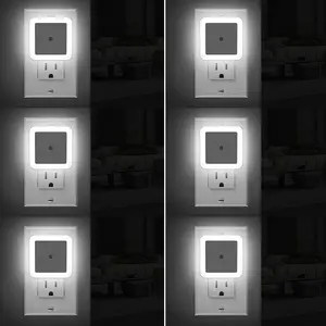 Night Light, Night Lights Plug into Wall 6-Pack, Plug in Night Light, Dusk to Dawn Nightlight Led Night Lights for Bedroom, Bathroom