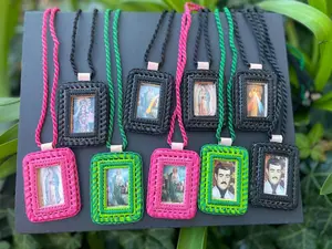 Long Leather Material Scapulars, Fashion Accessory Necklace Religious Jewelry
