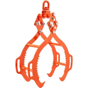 VEVOR Log Lifting Tongs 36in, 4 Serrated Claw Hook Log Tongs, Heavy Duty Steel Swivel Dragging Tongs, 3300LBS Log Grapple with Handles, Lumber Log Skidding Tongs for Tractors, Trucks, Forklifts, ATVs