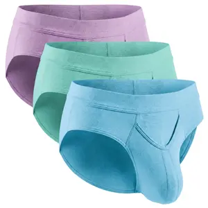 Real Men Modal 0in Briefs V-Fly 3 Pack ABCD Pouch Personalized Spandex Soft Breathable