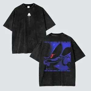 Metal Sonic & Shadow the Hedgehog Acid-Wash Oversized Tee | Double-Sided Graphic Print | Retro Gaming Streetwear | Heavyweight Cotton | Sonic vs Shadow Rivalry | Limited Edition | Unisex Casual Gamer Merch | Anime-Inspired Fashion