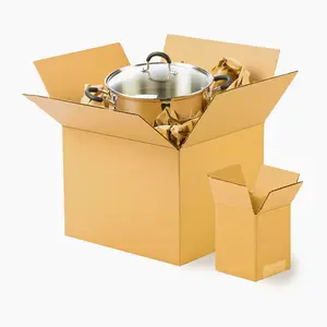 Kraft Paper Shipping Boxes 12"L x 12"W x 12"H, 25 Pack | Corrugated Cardboard Boxes for Moving, Mailing, Packaging and Storage