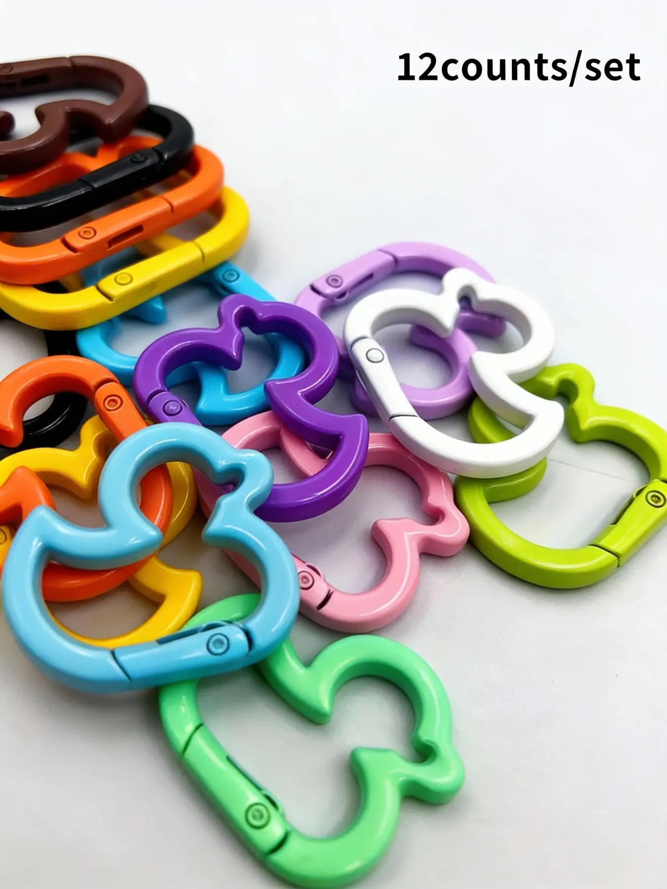 Random Color Mini Carabiner Keychain, 2025 New Style Multifunctional Keychain with Spring Hook, Fashion Accessories for Women & Men