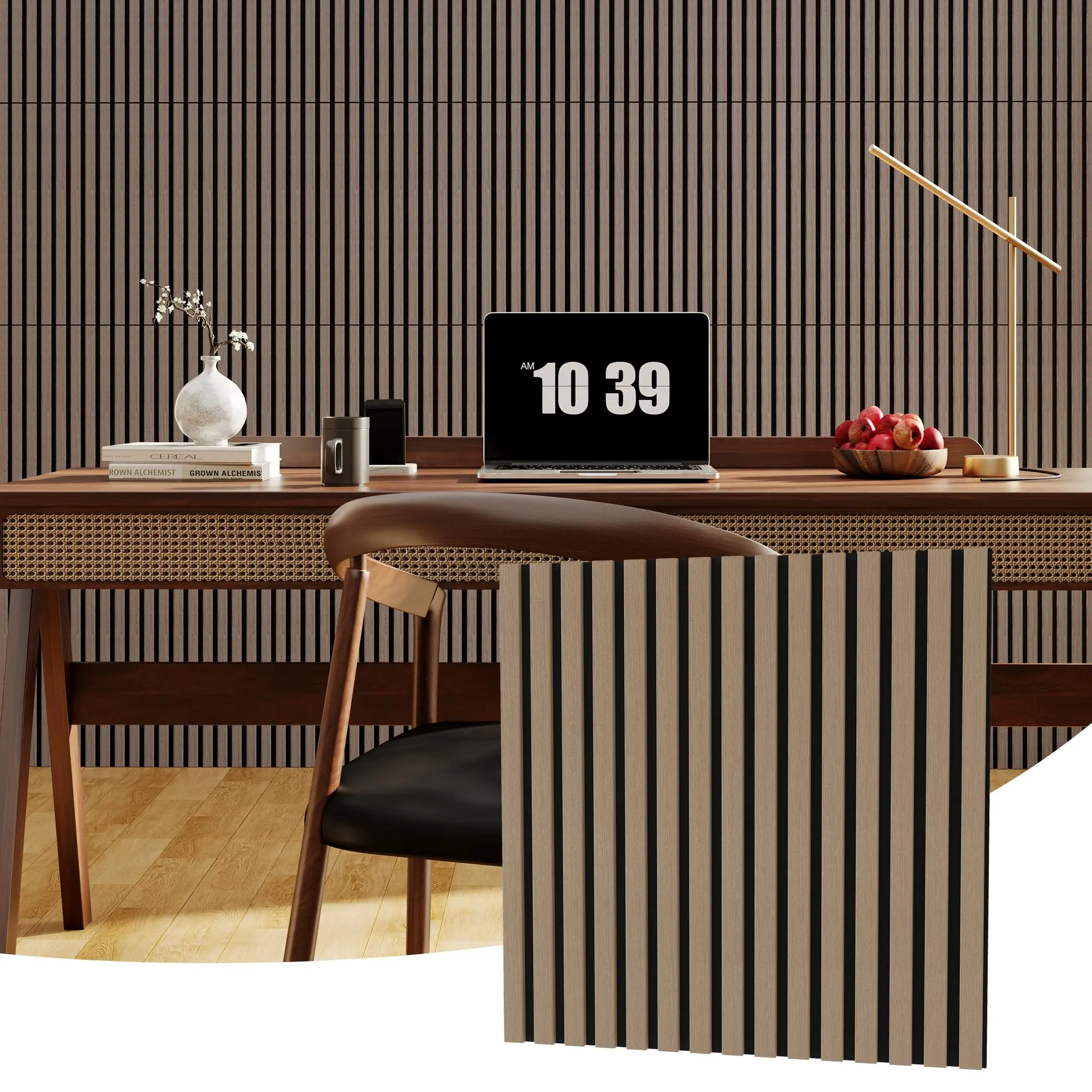 Garvee 8-Pack Wooden 3D Wall Panels, 23.6"X23.6" (31 Ft²)Sound Absorbing Panels for Noise Reduction - Acoustic Decorative Wall Tiles for Home Theater, Office, Studio, Bedroom & Living Room Interior Decor