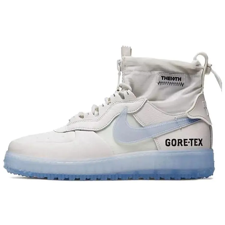 Men's Nike Waterproof Gore-Tex High-Top Air Force 1 Wtr 'Phantom' Round Toe Lace-Up Athletic Casual Trainers, All Seasons Variant, Style Code CQ7211-002, for Casual Wear