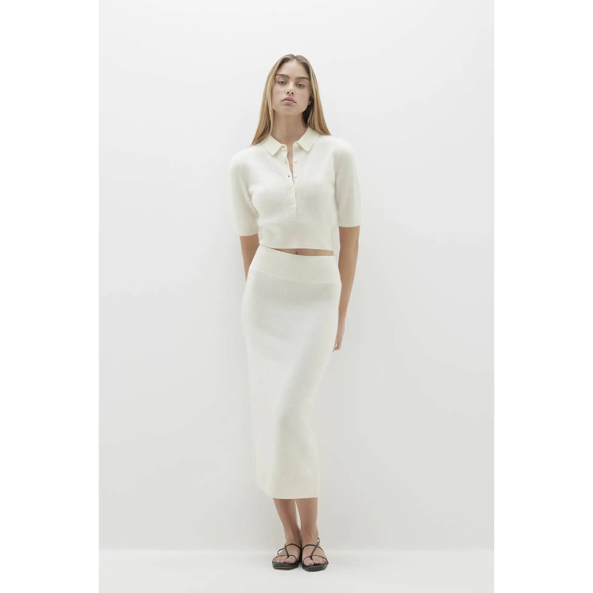 MAISIE BRUSHED CASHMERE COLLARED SWEATER