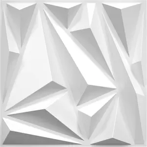 33 Pack 3D Wall Panels for Interior Wall Decor, 12''x12'' White Accent  Wall Panels for Gaming Room Bedroom TV Background
