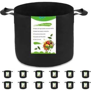 12-Pack 7 Gallon  Grow Bags, Heavy Duty Aeration Fabric Pots with Handles for Garden and Planting