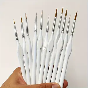 Triangle handle 6/ 11 detail brush set, suitable for acrylic, oil painting, watercolor, digital painting, model, beauty, manicure, handmade