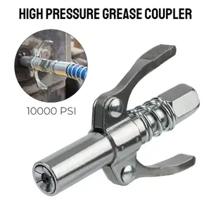New gear grease nozzle high pressure grease nozzle head single handle double handle lock plier type grease gun flat head high  temperature  grease grease  gun  nozzle grease  gun  tip Garden Hose Metal Water Hose