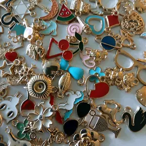 50pcs Gold Jewelry Making Charms - Colorful and Durable for Professional and Beginner Jewelry Makers junksockcharms silver