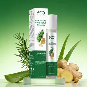 ECO Finest Hair & Scalp Roll-On Serum, 3% Rosemary Oil & 2% Ginger Root Oil Haircare Treatment for Youthful Hair Growth, Reduced Shedding, Stronger Roots – Compact for Daily Use