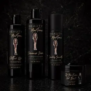 Beauty by Martone Mr & Mrs Bundle - Glitter Up Shampoo, Shimmer Conditioner, Sparkly Smooth Leave-In, Snack Gift Set for Hair Care