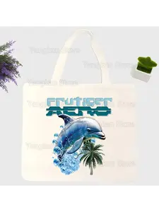 Frutiger Aero Handbags Hot Selling Fashion Handbag Canvas Bag Tote Ladies Casual Shoulder Bag Reusable Shopping Bags