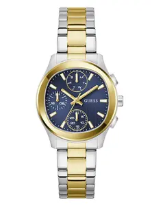 GUESS Female Recycled steel multi-function watch