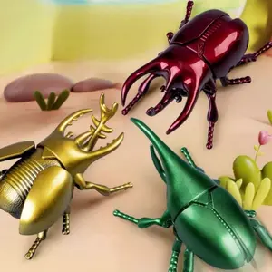Chain Beetle, Bee, Ladybug, Clockwork Insect Toy, Simulated Insect Crawling Game, Insect Model Ornament with Multiple Colors to Choose from for Birthday and Holiday Gifts bug toys animal toys ladybug animal figurines mini toys