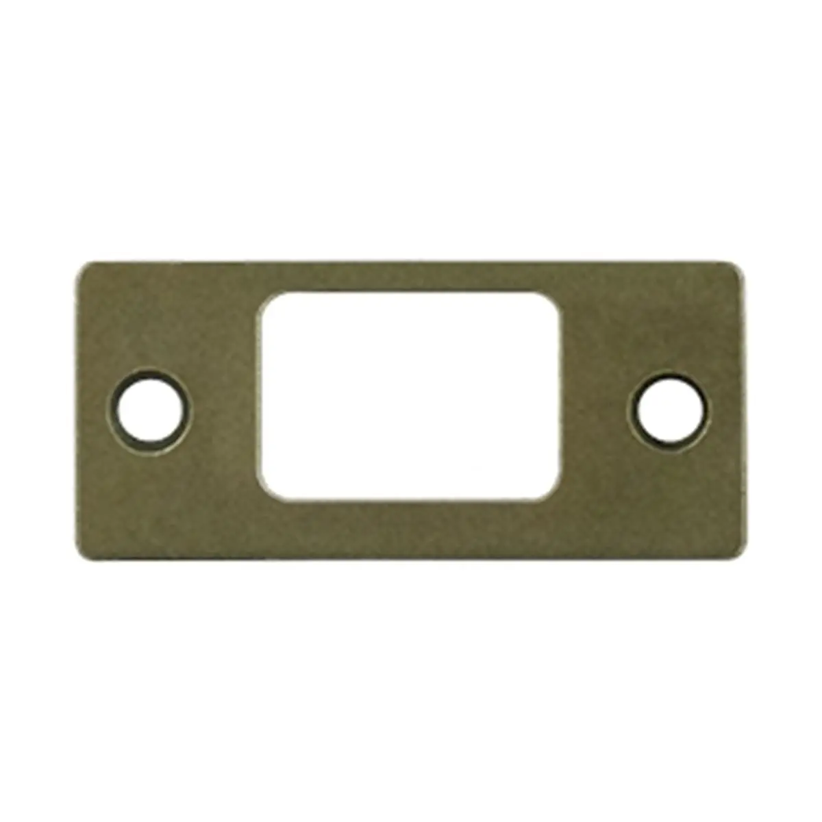 Deltana Solid Antique Style Deadbolt Strike Plate for Kitchen and Bath Doors, Durable Hardware with 1-Year Warranty, Brass, 2.75 In. X 1.25 In., Solid Brass, Weatherproof, Weatherproofing, Corrosion-Proof, Antique Brass