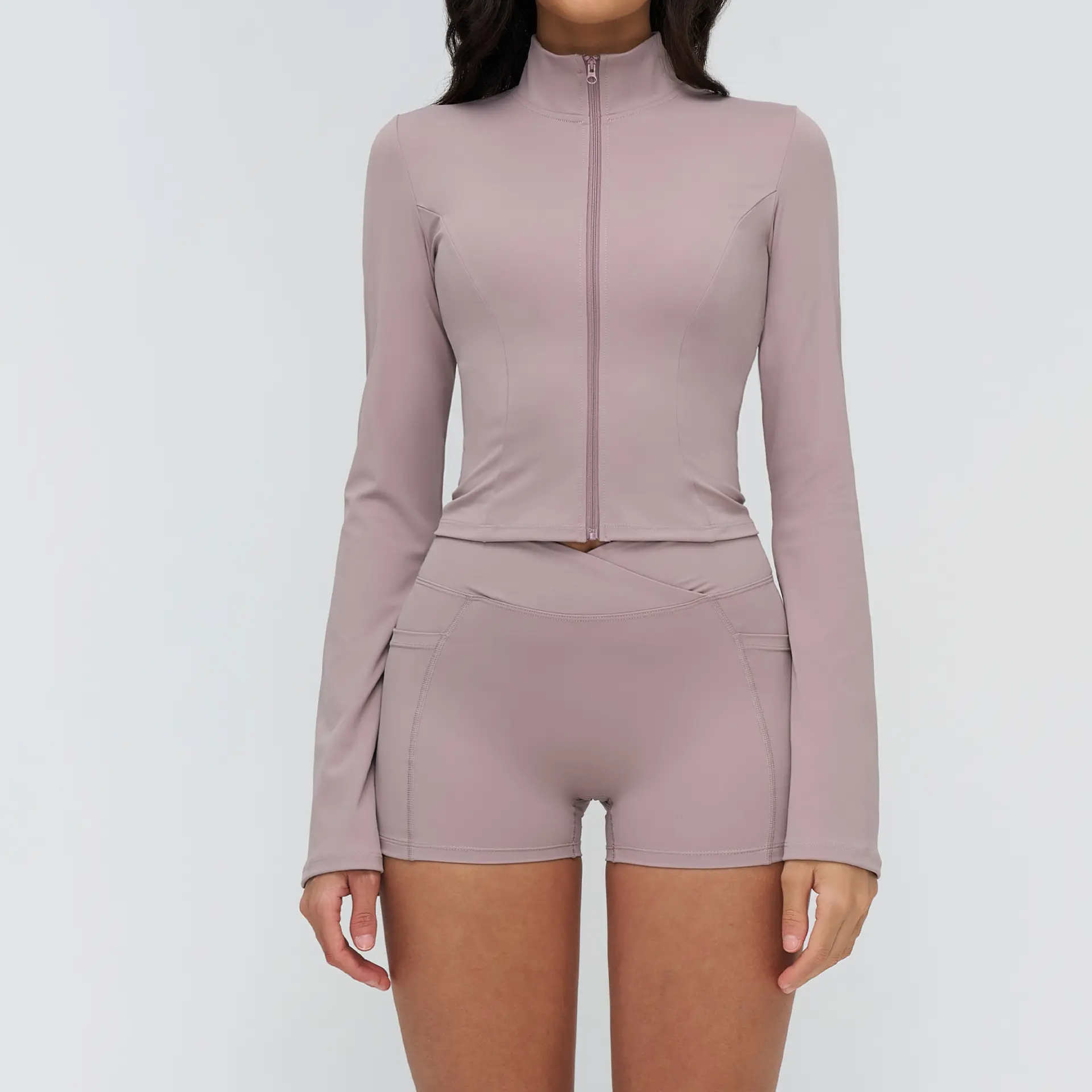 4518 jacket+2030 shorts   Ash Purple