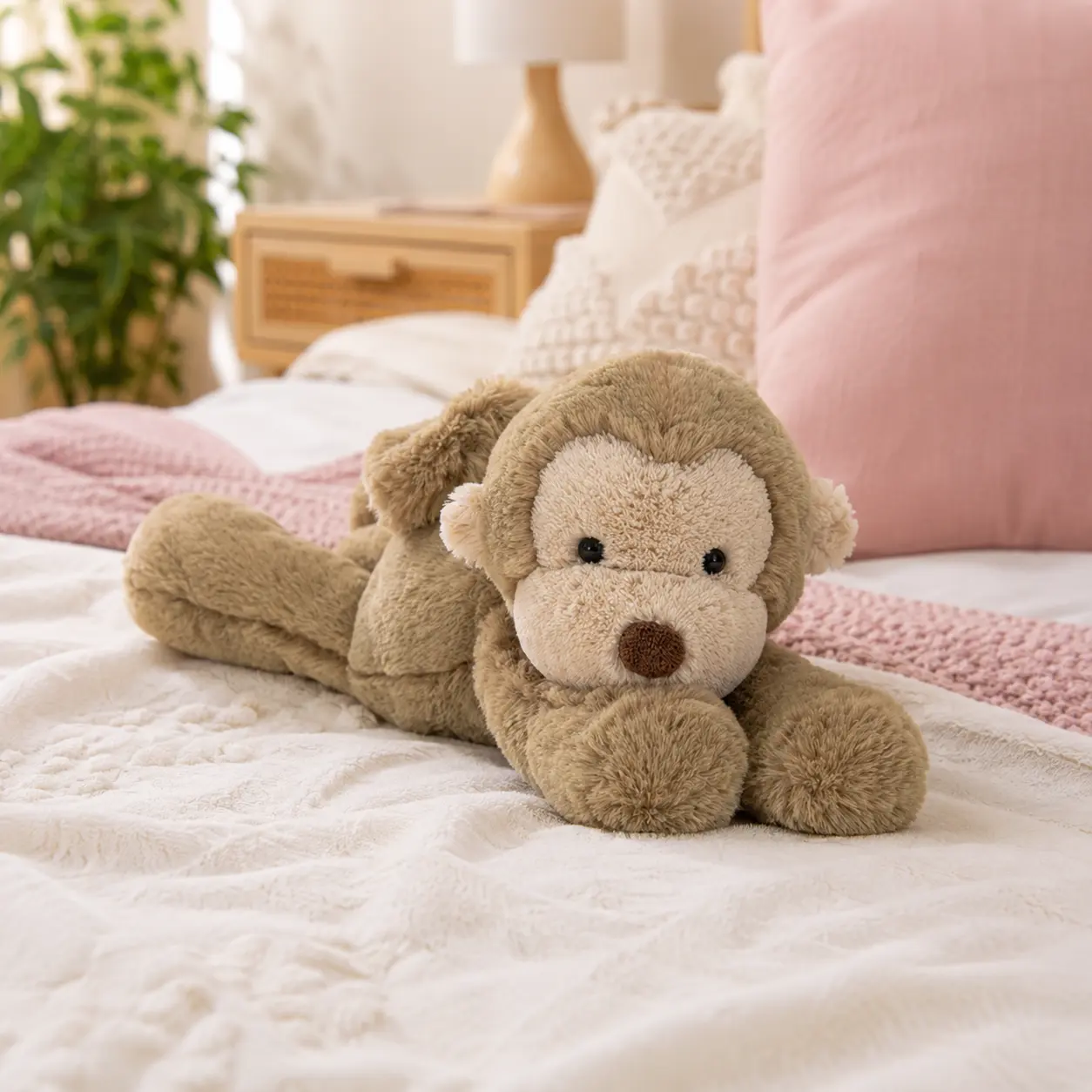 Smudge Monkey, Soft Plush Toy, Smudge Monkey Stuffed Animal, Reptile Plush Toy