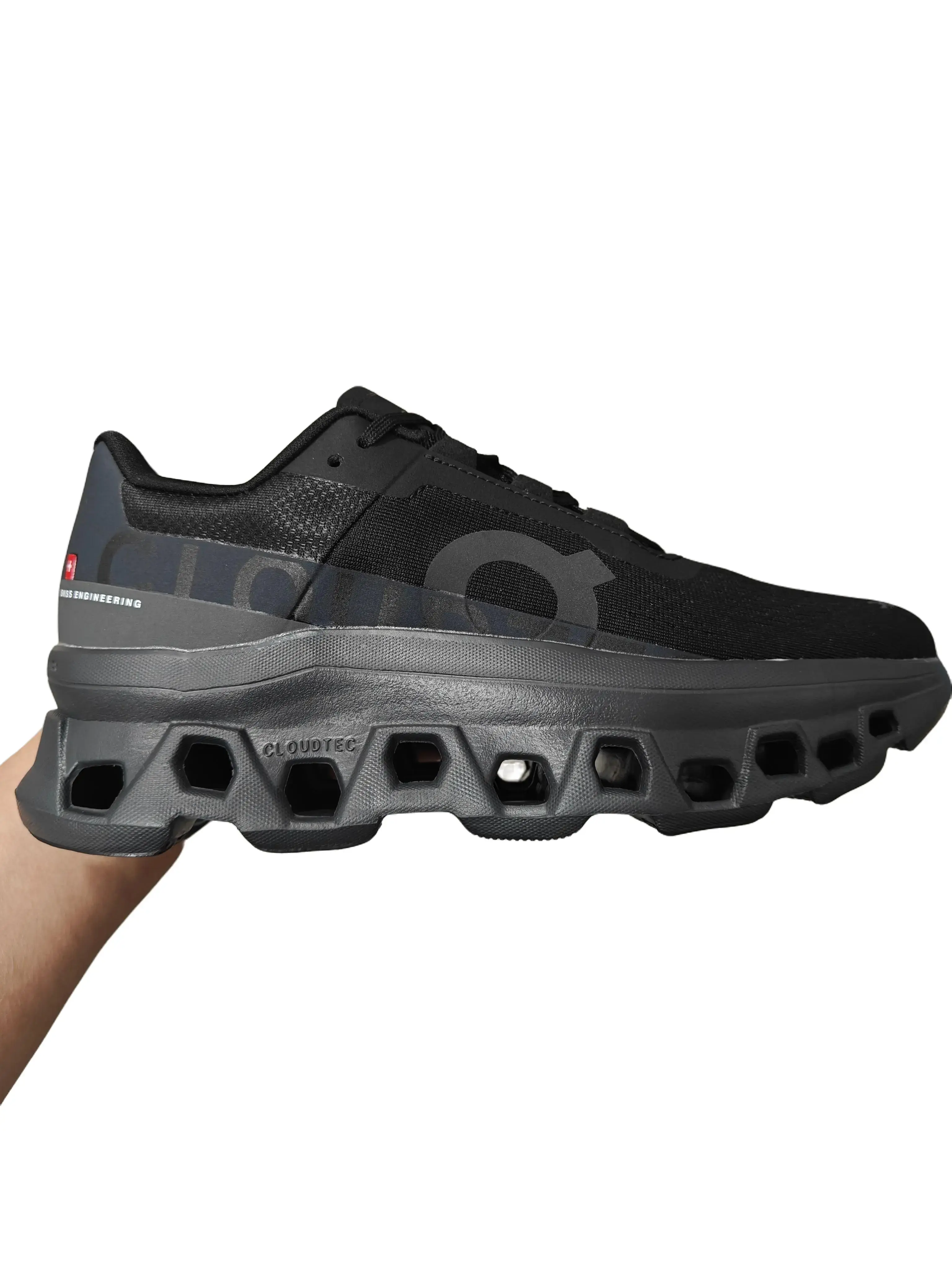 All Day Heavy Duty Hollow Standing Walking Shoes Solid Black Gradient Elastic Wearproof Mesh Bend Resistant Anti Fatigue Workplace Sneakers