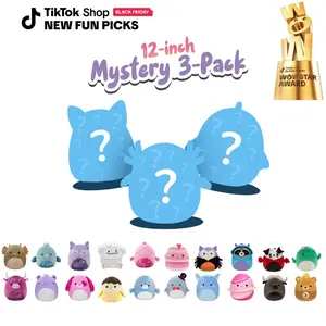 Squishmallows Mystery Box 12 Inch, Pack of 3, Blindbags Surprise Set, Assorted Characters, Perfect Holiday Gift, WoW Star Award