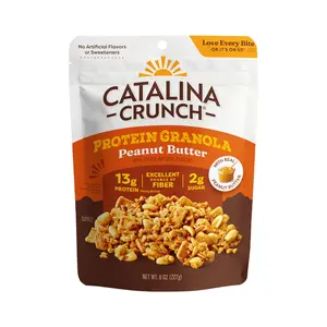 Catalina Crunch Protein Granola - Low Sugar Breakfast Cereal with 13g of Protein - Gluten Free, Keto Friendly - Peanut Butter - 8 oz. Bag (Pack of 1)