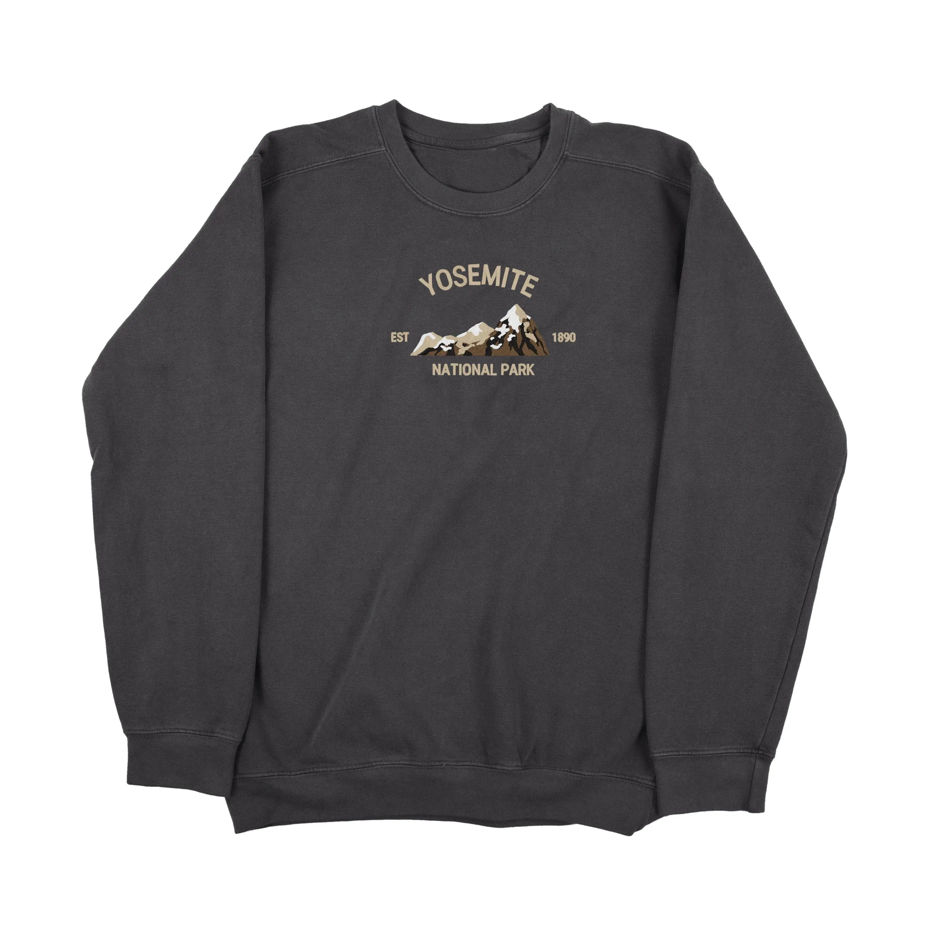 Yosemite National Park Embroidered Sweatshirt | Premium Quality | Crewneck | Unisex | Outdoor | Embroidery