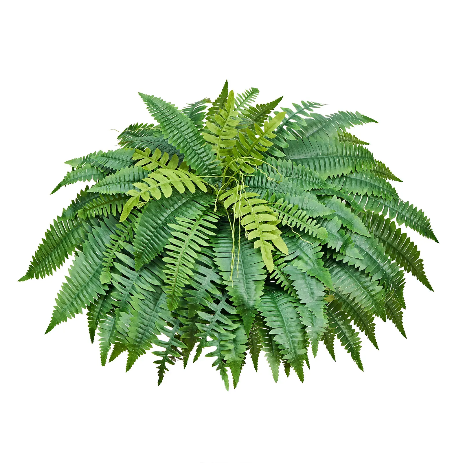 VEVOR 50-Inch Artificial Boston Fern Bush, 96-Frond Decorative Fake Greenery, Silk & LDPE Artificial Outdoor Flowers for Home Porch Garden Decor, Realistic for Indoor Planter Use, Lightweight#BacktoSchool
