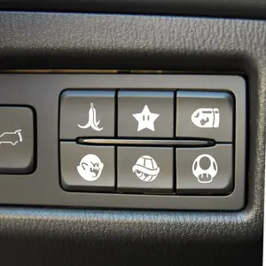 Funny Car Accessories - Blank Button Decals for Cars and Trucks - Banana, Shell, Mushroom, Star Stickers - Prank Car Sticker