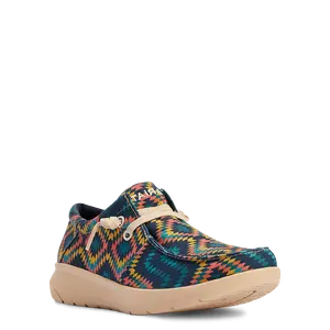 Ariat Men's Hilo Stretch Lace Blue Aztec Slip On Shoes 10042502