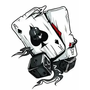 Gambling Ace and Dice Decal