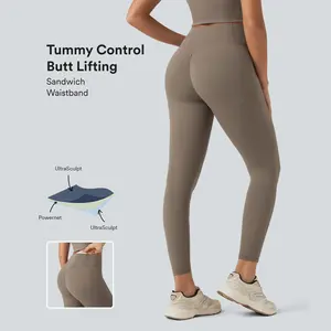 Halara UltraSculpt High Waisted Scrunch Butt Lifting Tummy Control Training Leggings with Pockets