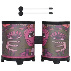 Ethnic Bongo Drum Indian Pattern Hand Percussion Drum with Clear Tone for Home Practice Stage Performance   Gift Giving