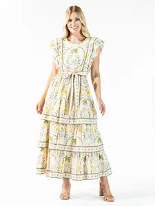 Cabana Tiered Ruffle Dress By: Simply Southern