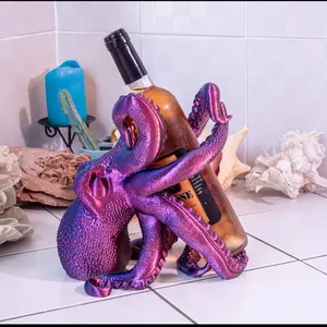 Wine bottle holder (Octopus statue) kitchen decor