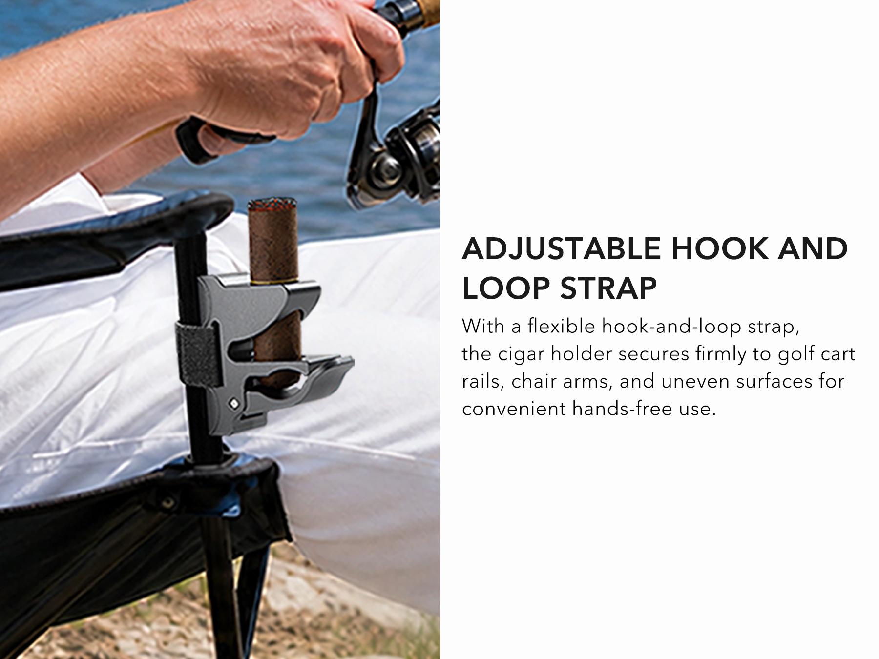 Adjustable hook and loop strap