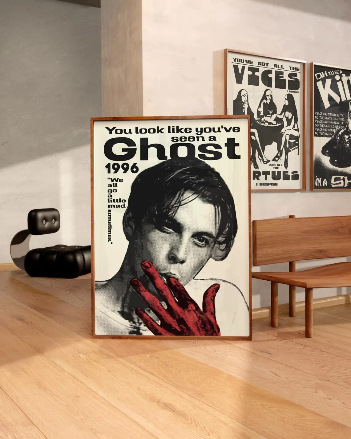 Horror Scream 90s Print, Scream Billy Poster, Cool Vintage Horror Movie Print