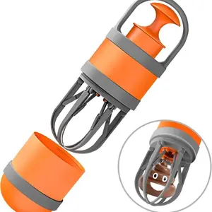 New Pet Waste Picker Outdoor Portable Six-Claw Poop Scooper, Easy Pickup and Storage for Dog Feces, Hygienic and Civilized