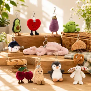 Jellycat Soft Plush Keychain - Cute Rabbit & Animal Bag Charms Kawaii Gift for Girls & Friends Soft Plush Material Perfect for Bags or Keyrings