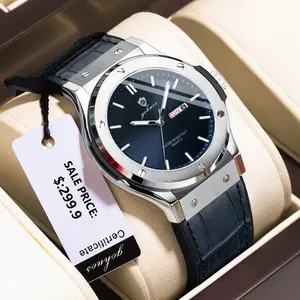 GOHUOS Luxury Business Watch For Men Waterproof Luminous Date Week Man Wristwatch Silicone Strap Fashion Quartz Men's Watches