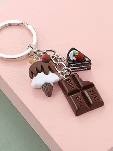 Creative Dessert Theme Keychain Pendant, Attractive Colors, Sweet Look, Perfect for Food Lovers, Daily Accessory, Surprise Gift Idea, Keychain For Bags