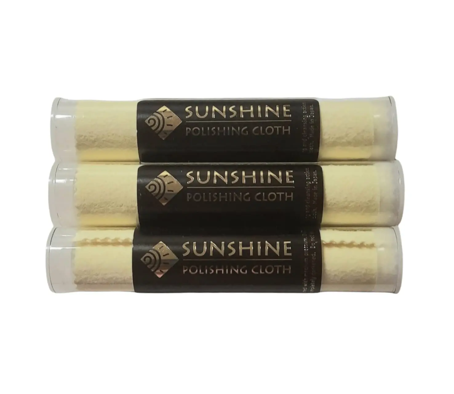 3 Polishing Cloths Jewelry Cleaner Tube Silver Brass Gold Copper
