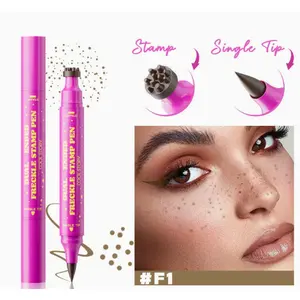 Waterproof Freckles Pen: Faux Freckles Pen Waterproof, Freckle Stamp Dual End Liner, Realistic Natural Freckles Makeup, Long Lasting Sweat Proof Cosmetic, Easy Makeup Tool for Daily Look Cosplay