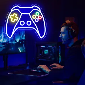 Game Controller LED Neon Sign - 23W 5V Adjustable Bright Glow, Stylish Design for Bedroom, Game Room Indoor Decorative Light Sign
